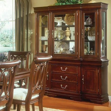 Five Doors & Three Drawers China Cabinet